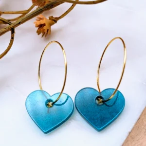 Minimalist Heart Hoop Earrings Summer