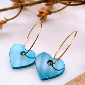 Minimalist Heart Hoop Earrings Summer