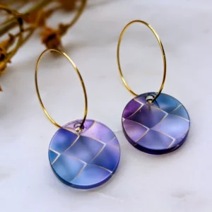 Minimalist Hoop Mermaid Pattern Earrings