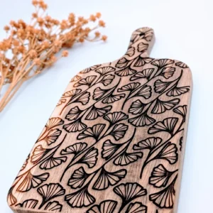 Wooden Floral And Leafs Geometric