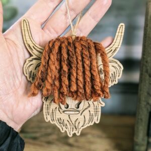 Mini Hanging Woolly Highland Coo