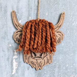 Mini Hanging Woolly Highland Coo