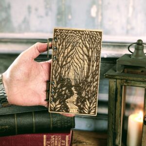 Refillable A6 Wooden Note/Sketch Book Woodland