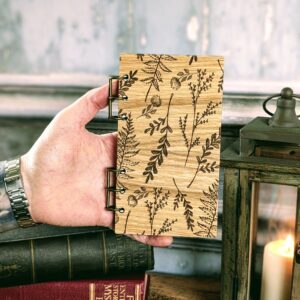 Refillable A6 Wooden Note/Sketch Book Meadow