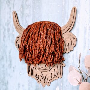 Large Woolly Highland Coo Plaque